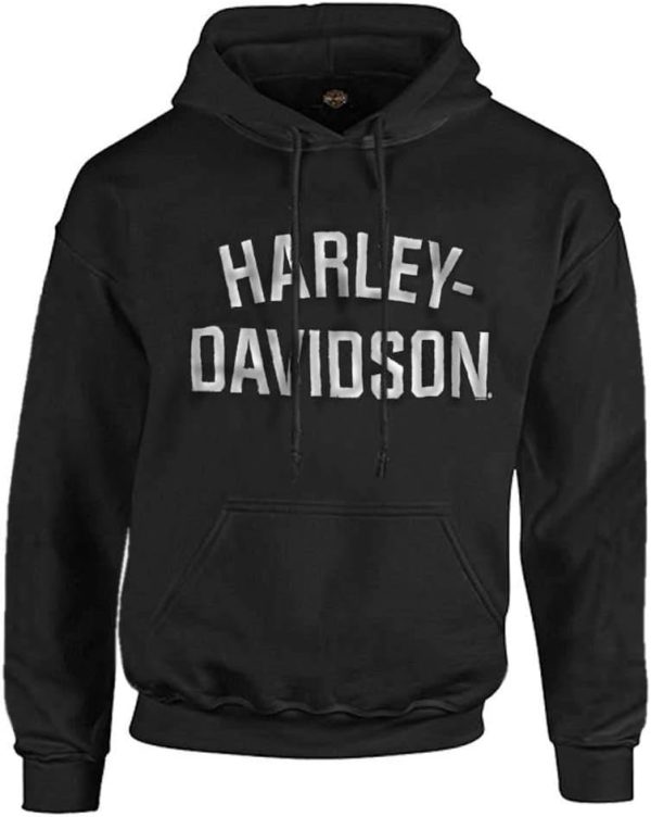 Harley-Davidson Men's Heritage Pullover Hooded Sweatshirt Black Hoodie 30296635