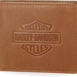 Harley-Davidson Men's Leather RFID Blocking Billfold Wallet