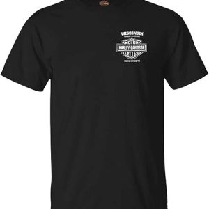 Harley-Davidson Men's Lightning Crest Crew-Neck Short Sleeve Cotton T-Shirt