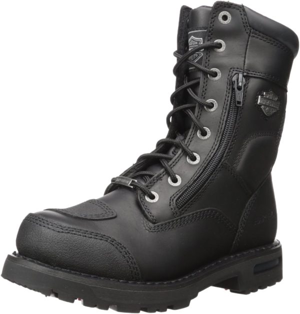 Harley-Davidson Men's Riddick 8-Inch Lace-UP Black Motorcycle Boots D98308