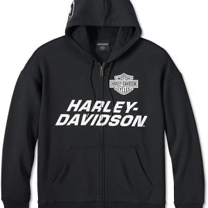 Harley-Davidson Men's Screamin' Eagle Zip-Up Hoodie - Black 96011-24VM