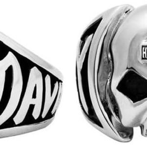 Harley-Davidson Men's Skull Ring Stainless Steel HSR0004