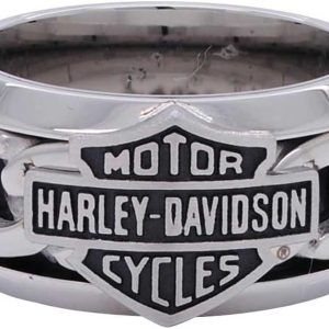 Harley-Davidson Men's Stainless Steel Chain Bar & Shield H-D Ring HSR0031