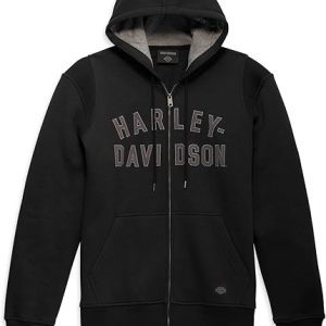 Harley-Davidson Men's Staple Zip-Up Hoodie - Black Beauty - 96018-23VM