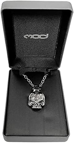 【Harley Davidson】Men's Steel Skull Bar & Shield Necklace Harley-Davidson® Mens Bar & Shield Skull Necklace Stainless