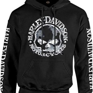 Harley-Davidson Men's Sweatshirt Willie G Skull H-D Pullover Black 30296648