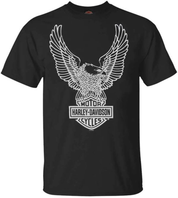 Harley-Davidson Men's T-Shirt Eagle Graphic Short Sleeve Tee Black Tee 30296656