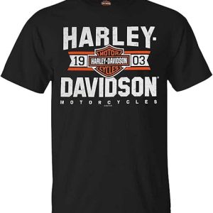 Harley-Davidson Men's Varsity B&S Short Sleeve Crew-Neck T-Shirt - Black