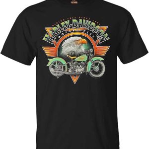 Harley-Davidson Men's Vintage Eagle Short Sleeve Crew-Neck T-Shirt - Black