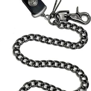 Harley-Davidson Men's Willie G Skull 18 in Wallet Chain, Dark Finish