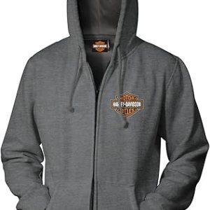 Harley-Davidson Military - Men's Custom Zip Hoodie with Military Bases Back Graphics - Overseas Tour | Military Skull Text