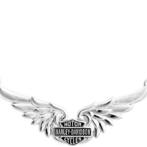 Harley-Davidson Womens Classic Double Wing B&S Chain Necklace, Silver HDN0405-16