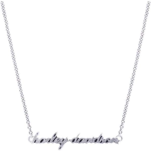 Harley-Davidson Women's H-D Delicate Cursive Script Chain Necklace HDN0375