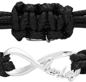 Harley-Davidson Women's Harley Infinity Wax Adjustable Cord Bracelet HDB0423