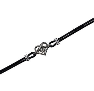 Harley-Davidson Women's Infinity Thorn Heart Leather Bracelet - Sterling Silver