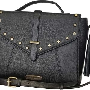 Harley-Davidson Women's Midnight Rider Leather Shoulder Crossbody Purse - Black