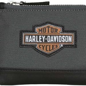 Harley-Davidson Women's Oil Can B&S Key Coin Purse Wallet - Polyester & Leather