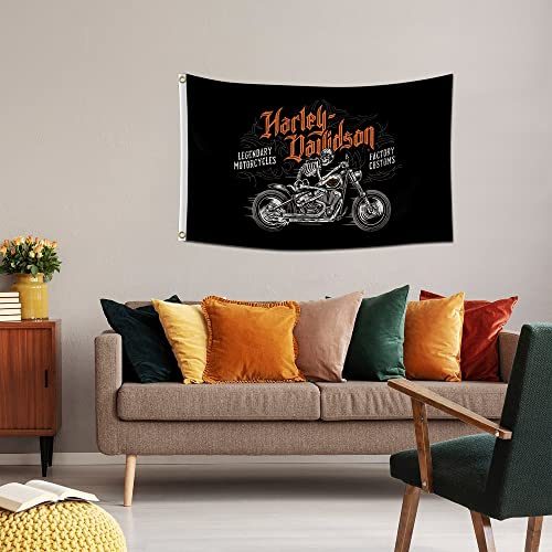Harley Flag Banner Davison Motorcycle Lovers Fans (3x5ft
