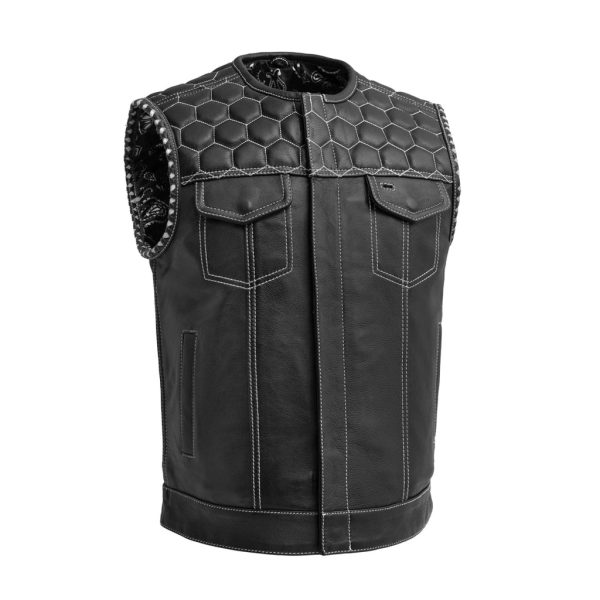 Hornet Men's Club Style Leather Vest