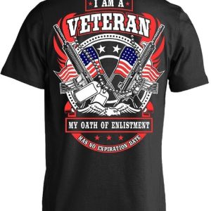 I Am A Veteran T-Shirt, Cotton, Black