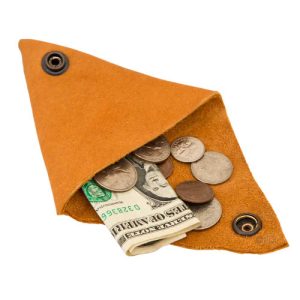 Leather Triangle Coin Pouch