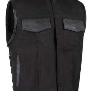 Legendary 'Black Jack' Men's Lightweight Cordura Motorcycle Vest