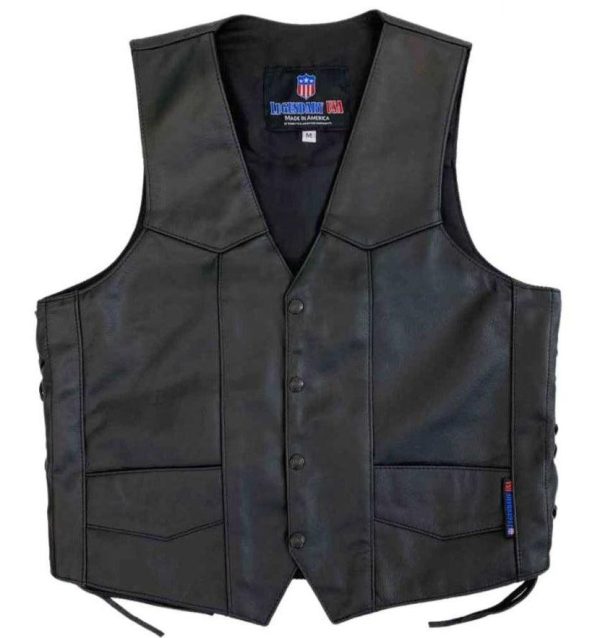 Legendary 'Club Style' Men's Leather Motorcycle Vest