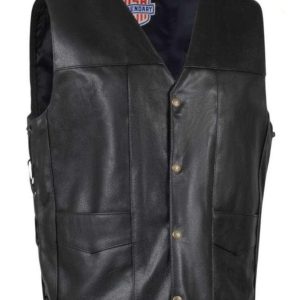 Legendary 'Dixon' Men's Leather Motorcycle Vest