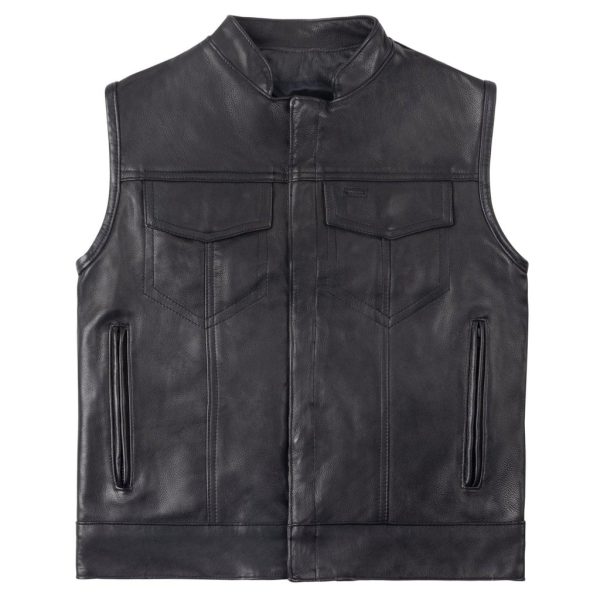 Legendary 'Diamond Cut' Men's Leather Motorcycle Vest - The Legendary 'Diamond Cut' Men's Leather Motorcycle Vest - The