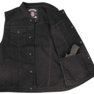 Legendary 'Revolution' Men's Denim Motorcycle Vest