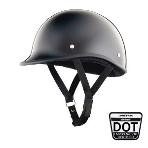 Lightest Low Profile Polo Style Helmet / Gloss Black - Without Ear Pads / S