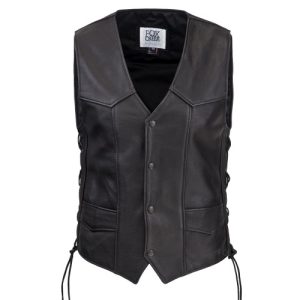 Men's Laced Classic Motorcycle Vest