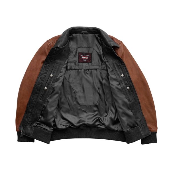 Moto Bomber Two Tone - Men's Leather Jacket