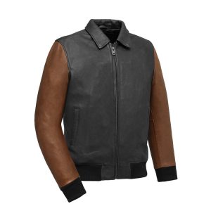 Moto Bomber Two Tone - Men's Leather Jacket