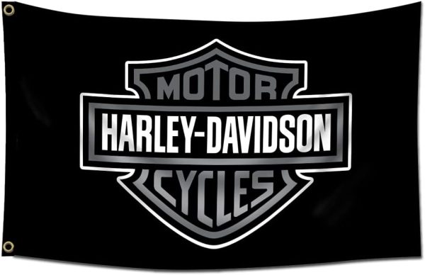 Motorcyble Banner Davidson Flag (3x5 Feet,Vivid Color, Durable 150D Polyester) For College Dorm Man Cave (Black1)