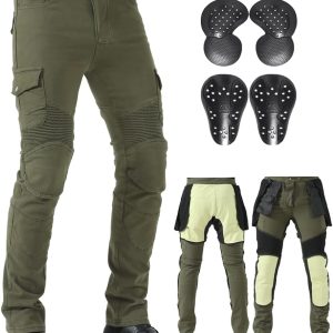 Motorcycle Pants for Men with Protective Lining for Motocross Motorbike Dirt Bike Jeans CE Armored Riding Pants