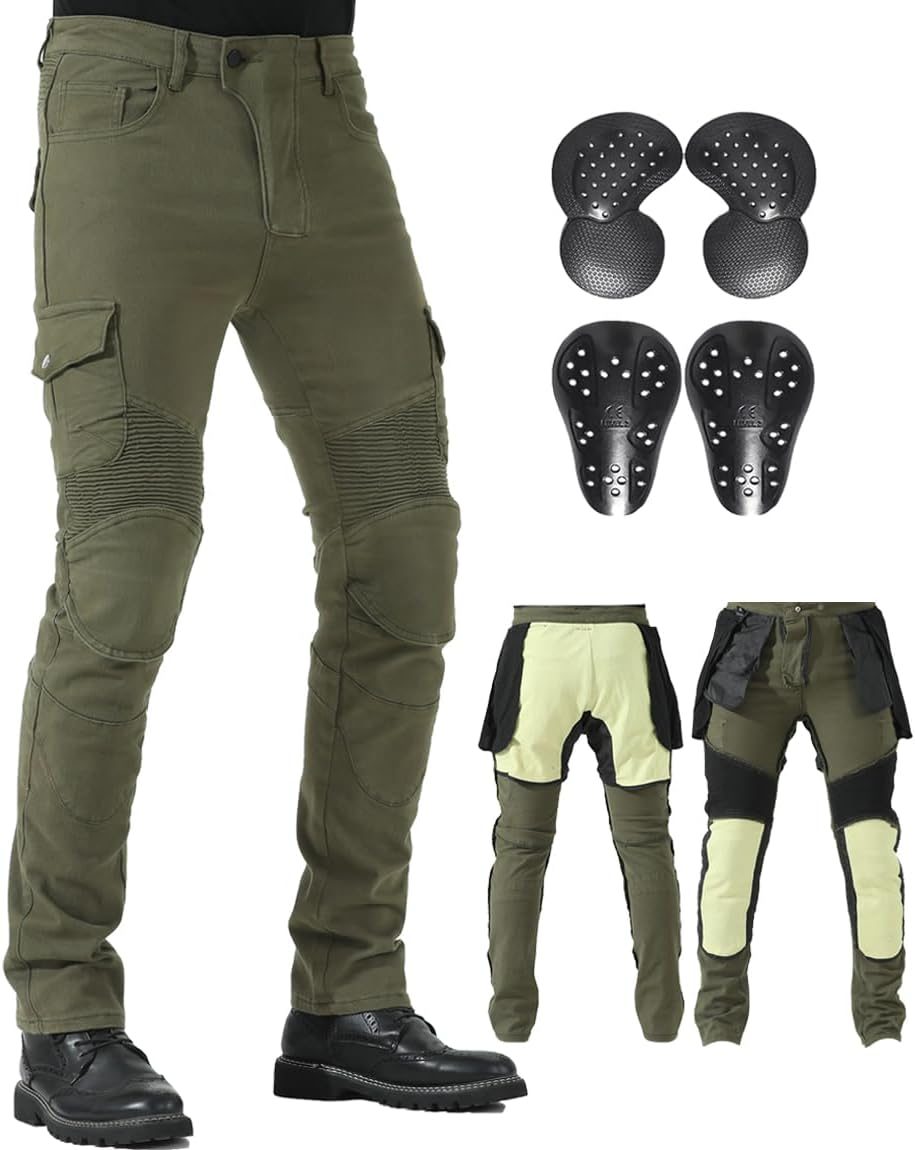 パンツ japanese-made type M-38 motorcycle pants Mens Black Armoured Waterproof Motorcycle Motorbike Over