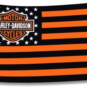 Premium Harley banner Davidson Motorcycle Flag 3x5ft/HD printing/Vibrat Color/150D Polyster American Flag Mount Vintage Banner Sign