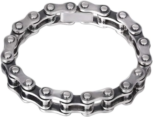 Retro 925 Sterling Silver Motorcycle Chain Bracelet Bike Bicycle Chain Link Bracelet for Men 10/13mm 20cm