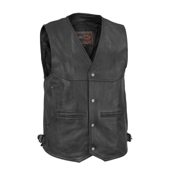 Rodeo - Men's Motorcycle Western Style Leather Vest