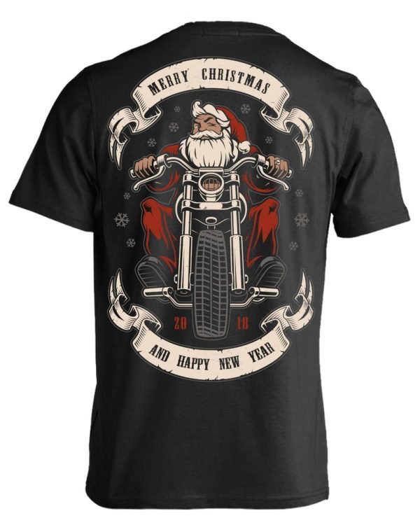 Santa Biker T Shirt 2018 & Hoodies