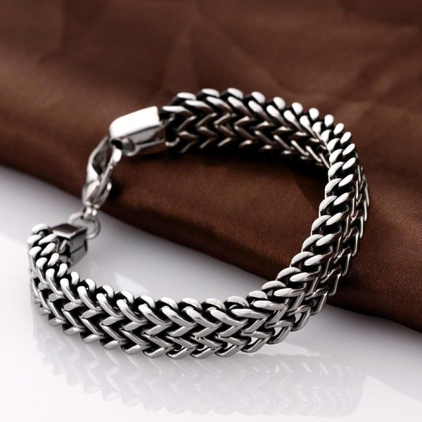 Stainless Steel Double Side Snake Chain Bracelet