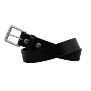 The Highlander Black Leather Belt