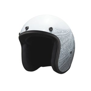 Voss 501 Bobber White/Silver Aurora Helmet