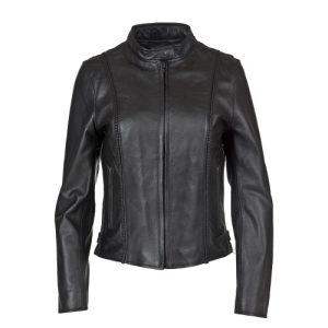 Women's Braided Leather Jacket